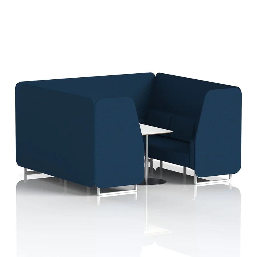 Brixworth Booth in Single Tone - 6 Seater with White Table