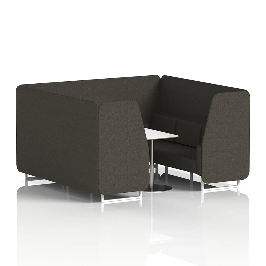Brixworth Booth in Single Tone - 6 Seater with White Table