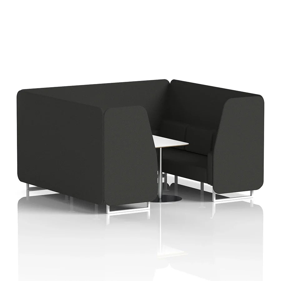 Brixworth Booth in Single Tone - 6 Seater with White Table