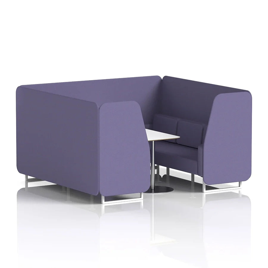Brixworth Booth in Single Tone - 6 Seater with White Table