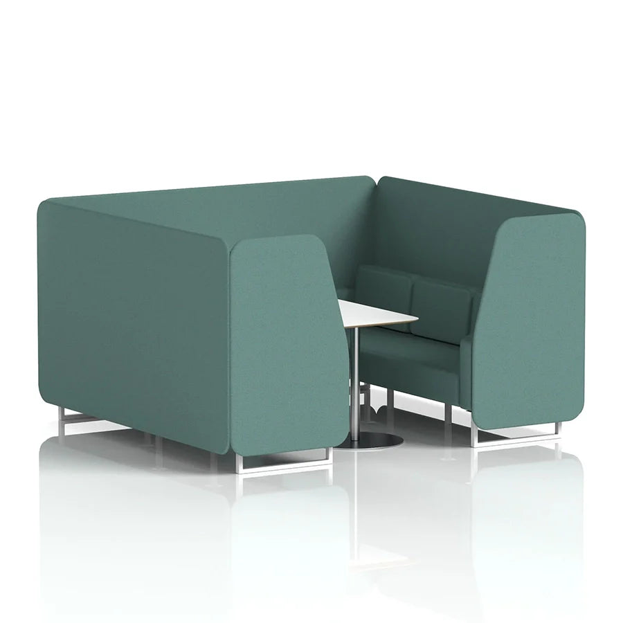 Brixworth Booth in Single Tone - 6 Seater with White Table