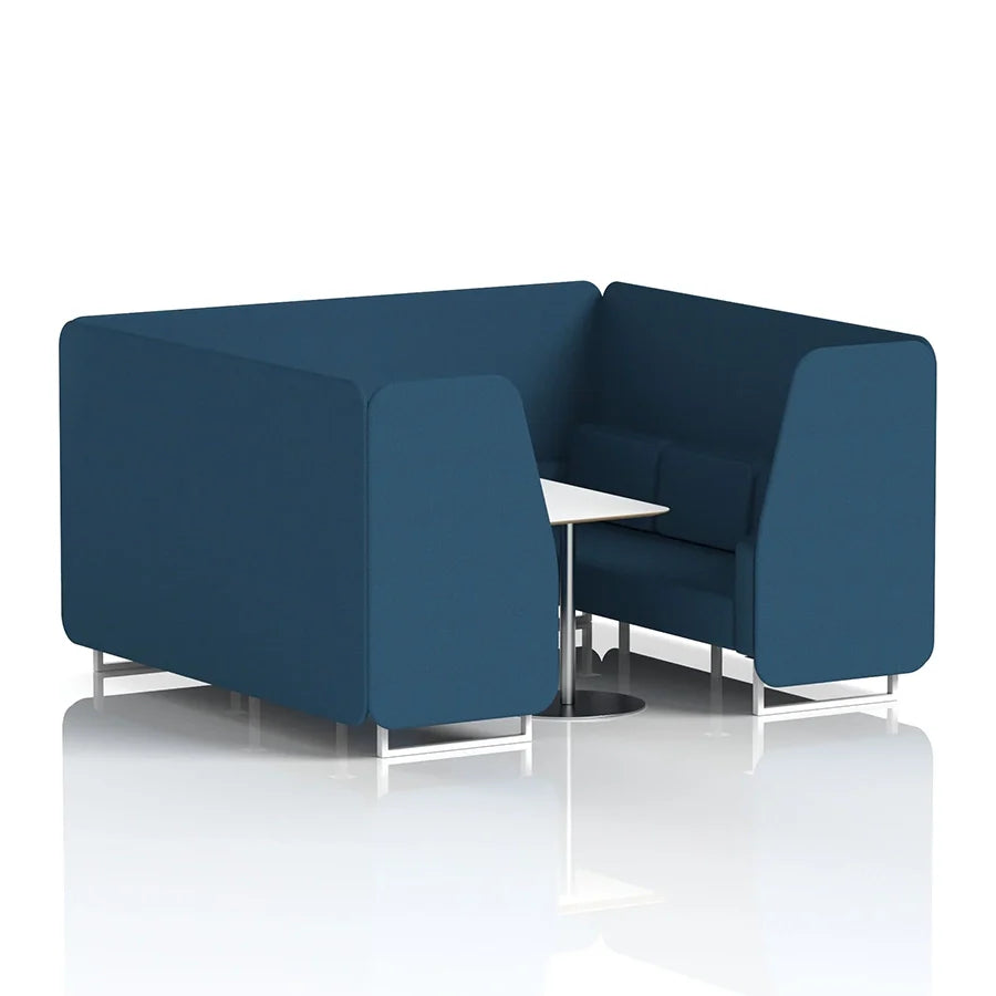 Brixworth Booth in Single Tone - 6 Seater with White Table