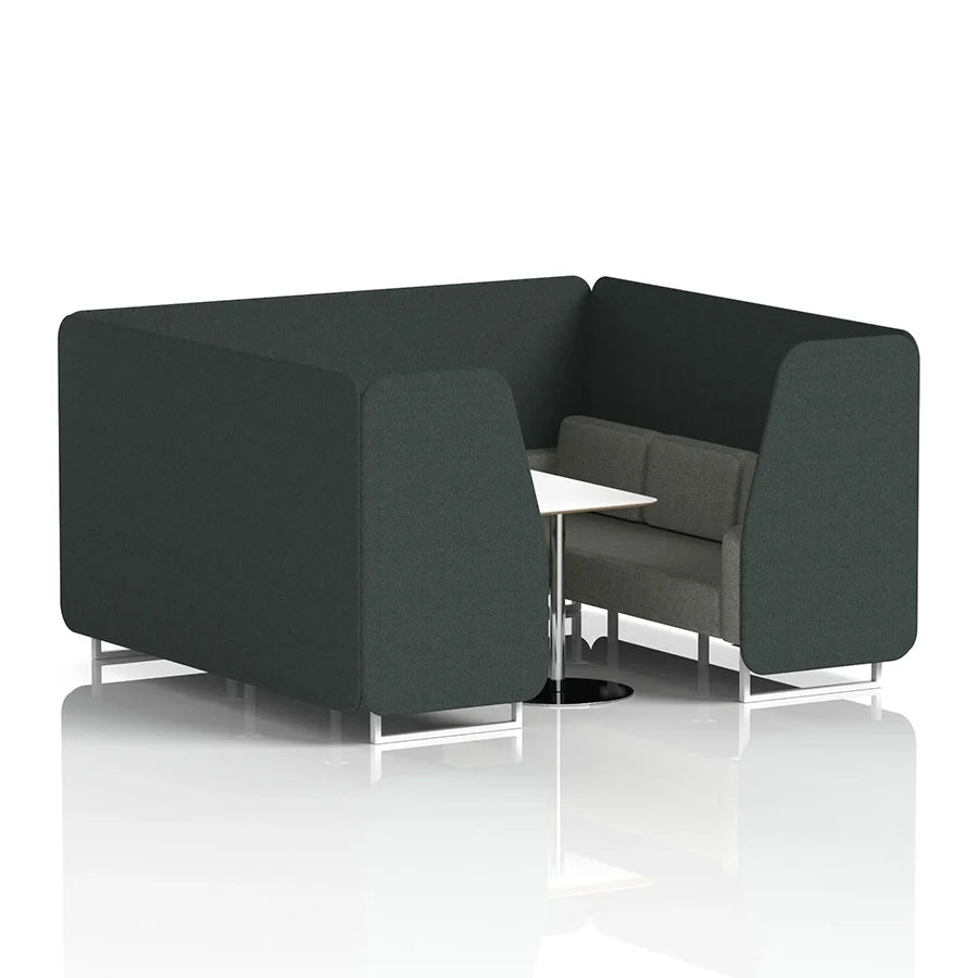 Brixworth Booth in Two Tone - 6 Seater with White Table