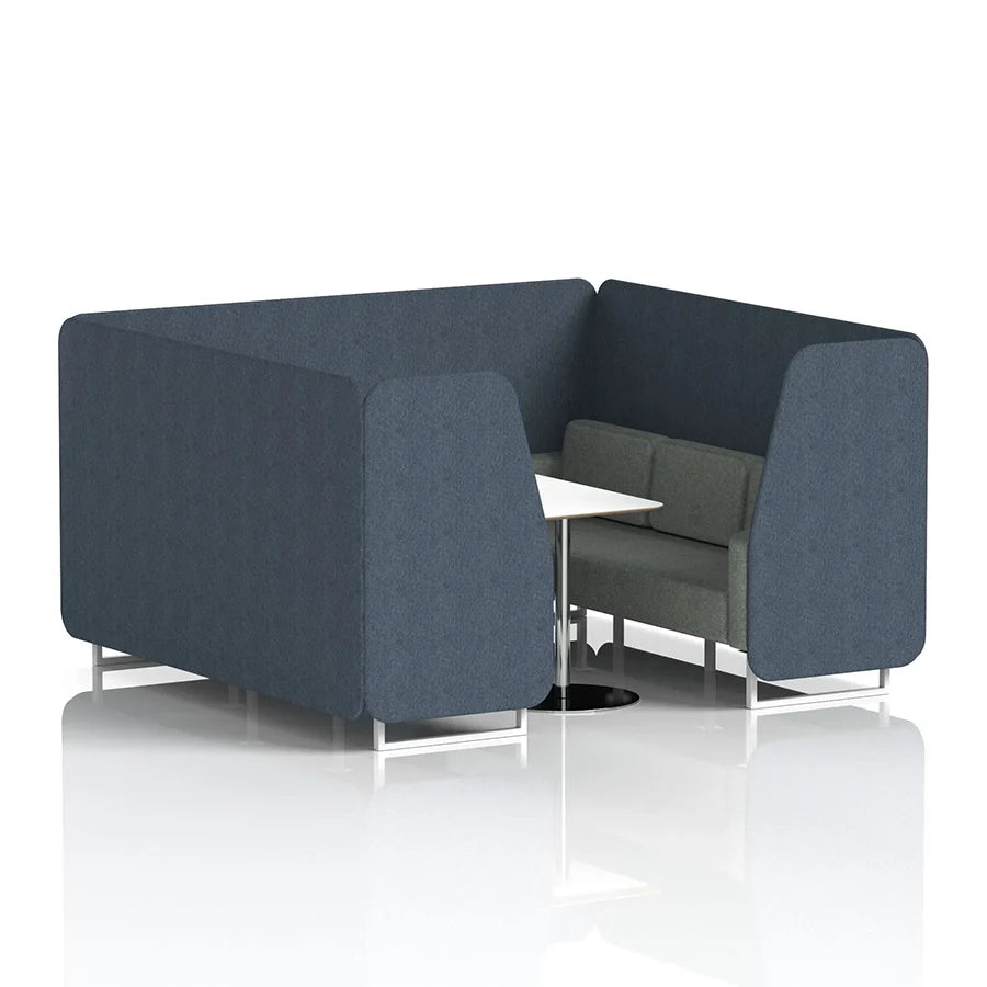 Brixworth Booth in Two Tone - 6 Seater with White Table
