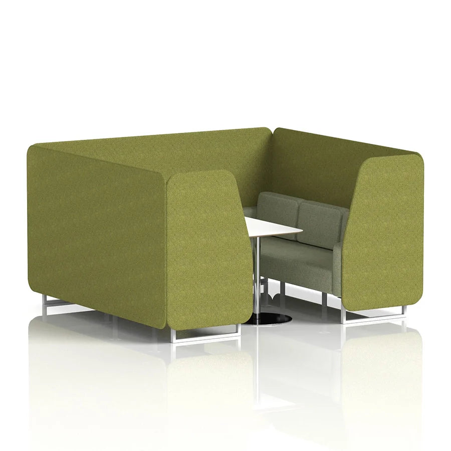 Brixworth Booth in Two Tone - 6 Seater with White Table