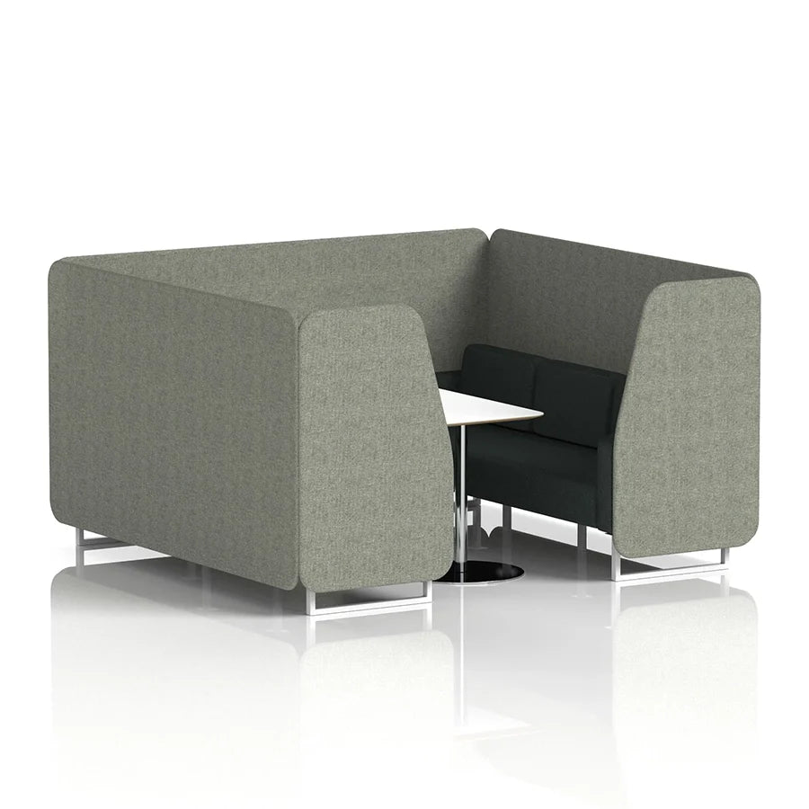 Brixworth Booth in Two Tone - 6 Seater with White Table