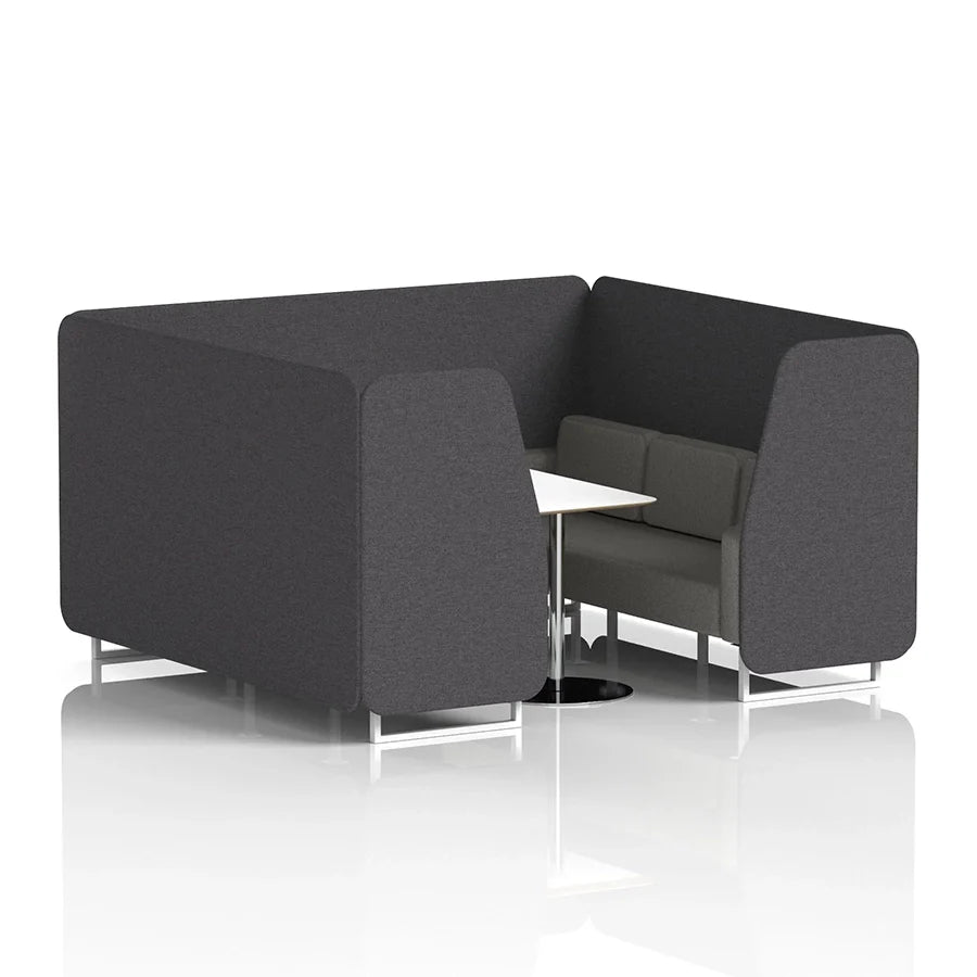 Brixworth Booth in Two Tone - 6 Seater with White Table