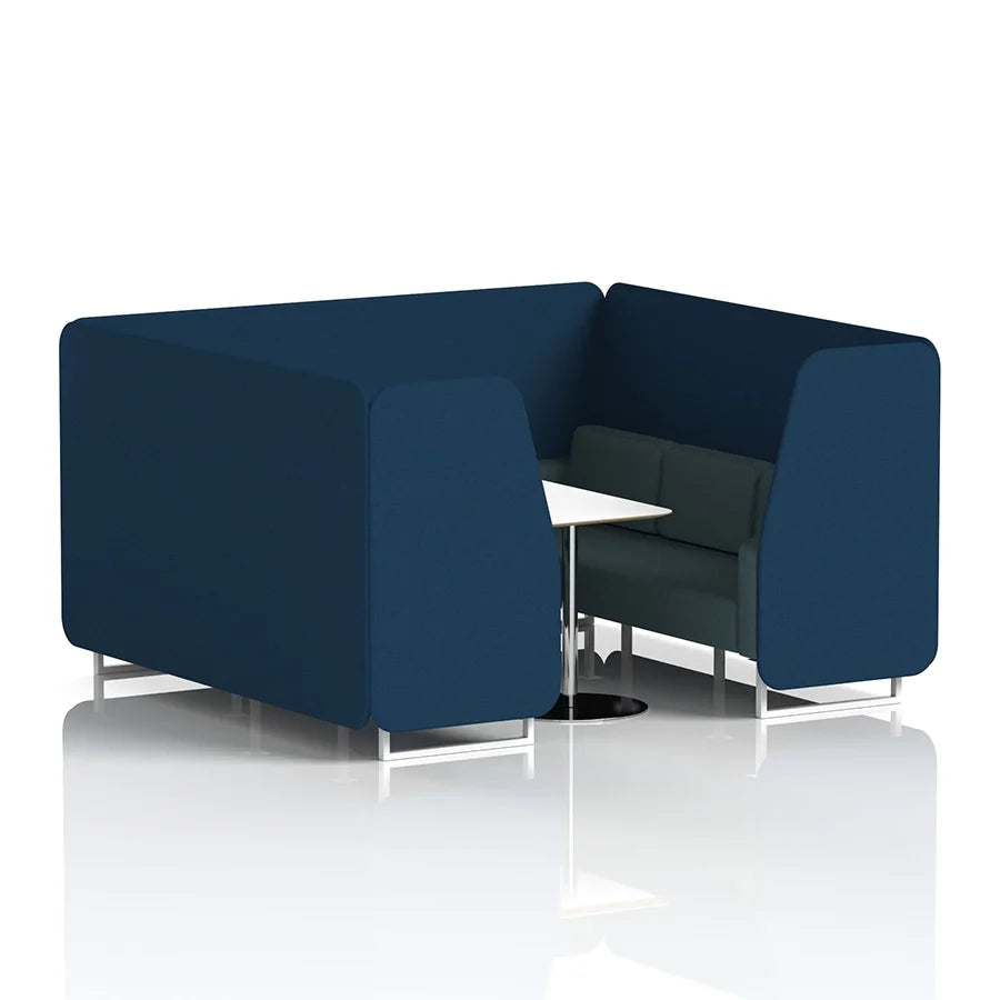 Brixworth Booth in Two Tone - 6 Seater with White Table