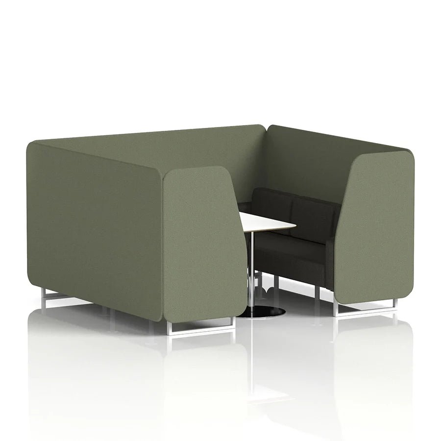 Brixworth Booth in Two Tone - 6 Seater with White Table
