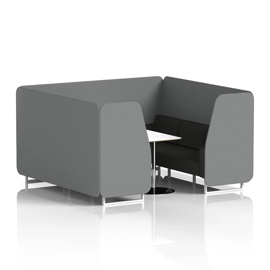 Brixworth Booth in Two Tone - 6 Seater with White Table