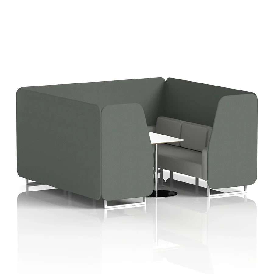 Brixworth Booth in Two Tone - 6 Seater with White Table