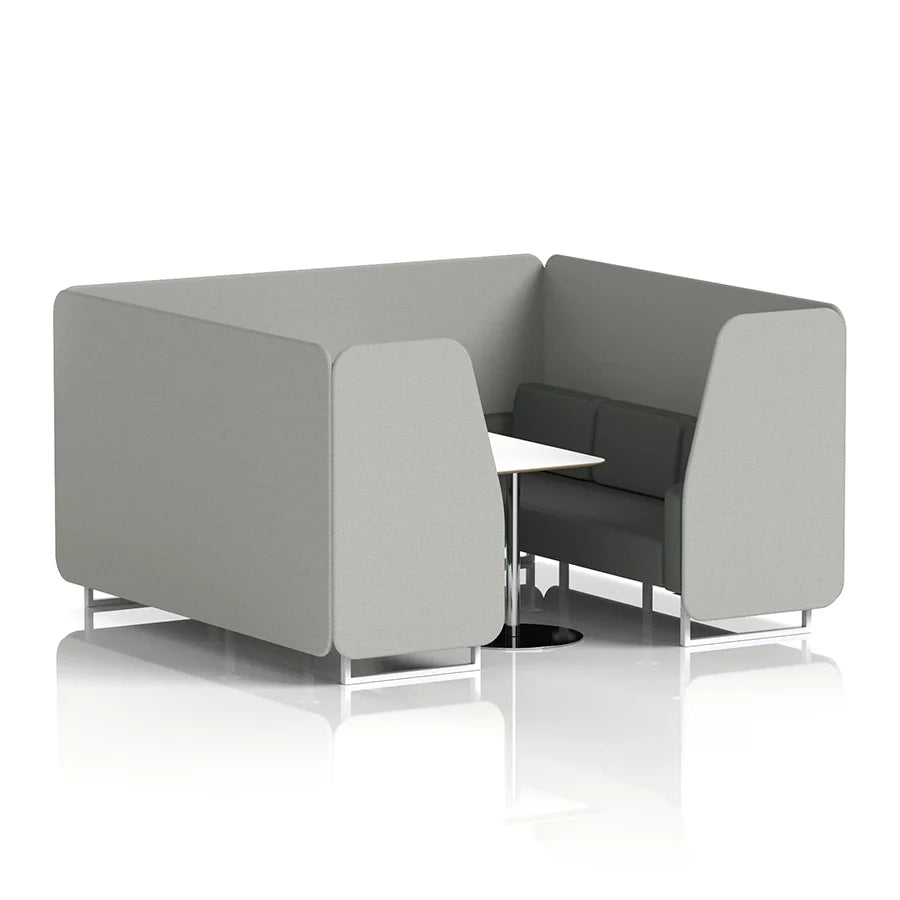 Brixworth Booth in Two Tone - 6 Seater with White Table