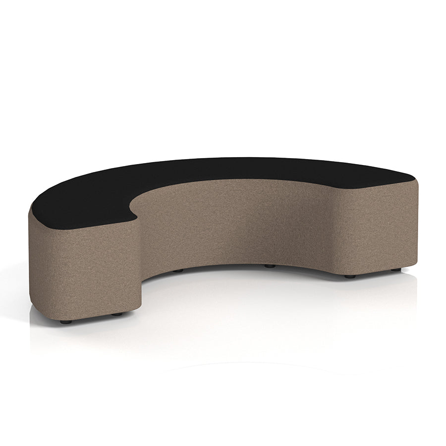 Harlestone Curved Stool in Two Tone - 180 degree curves