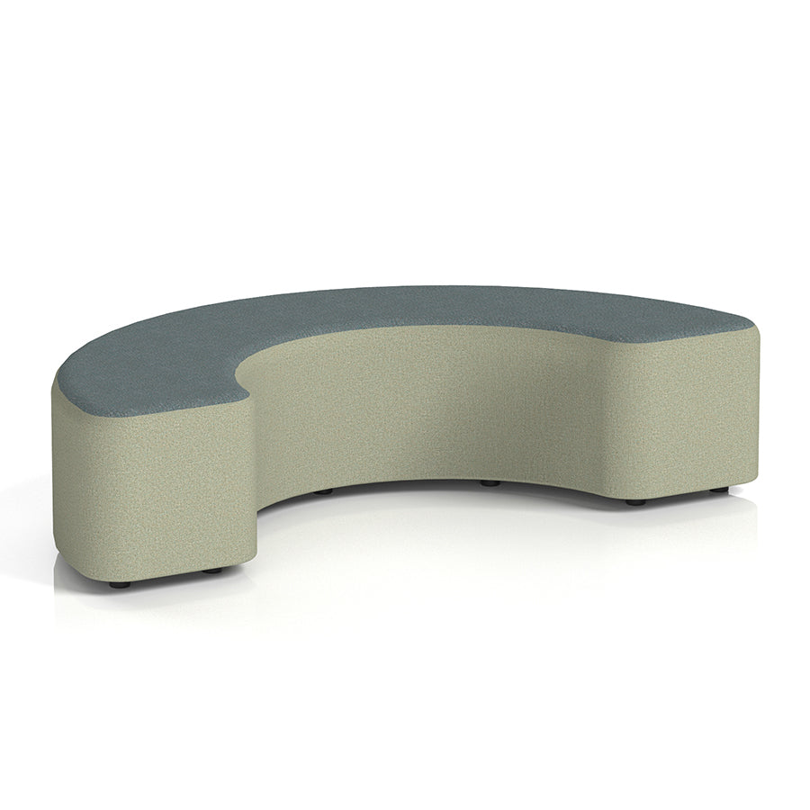 Harlestone Curved Stool in Two Tone - 180 degree curves