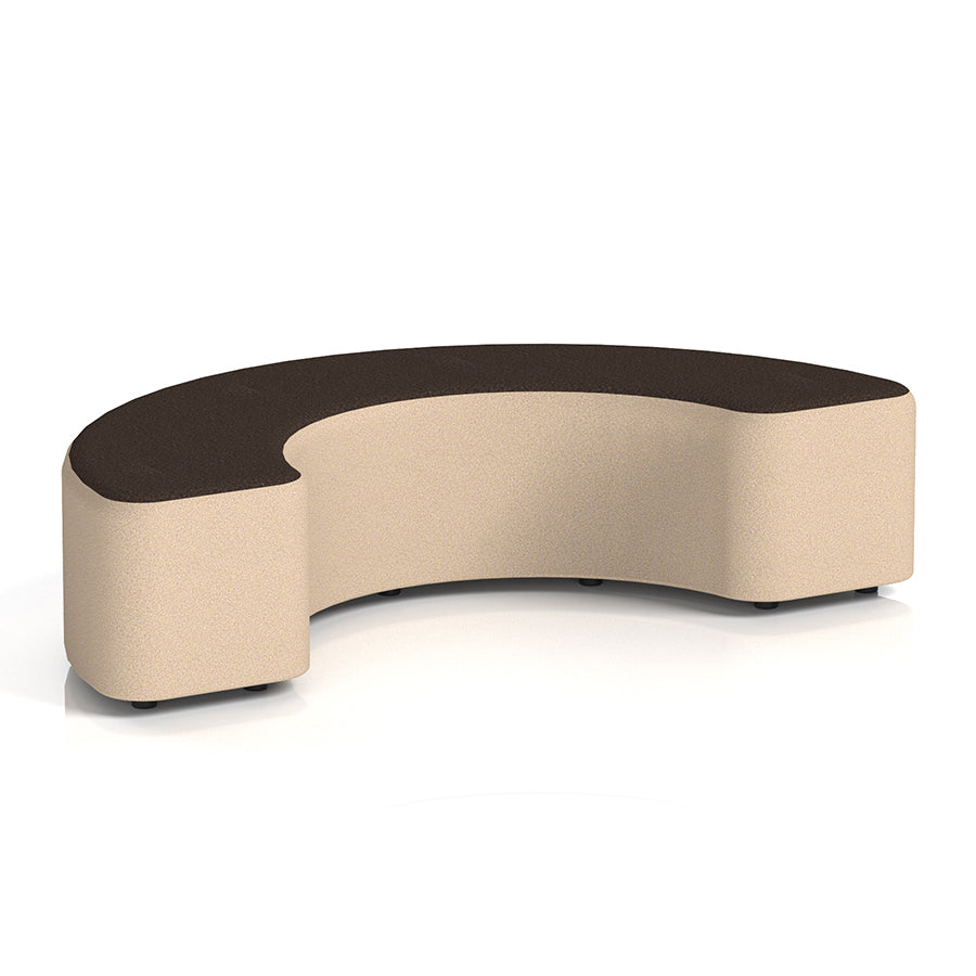 Harlestone Curved Stool in Two Tone - 180 degree curves