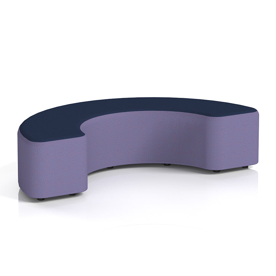 Harlestone Curved Stool in Two Tone - 180 degree curves