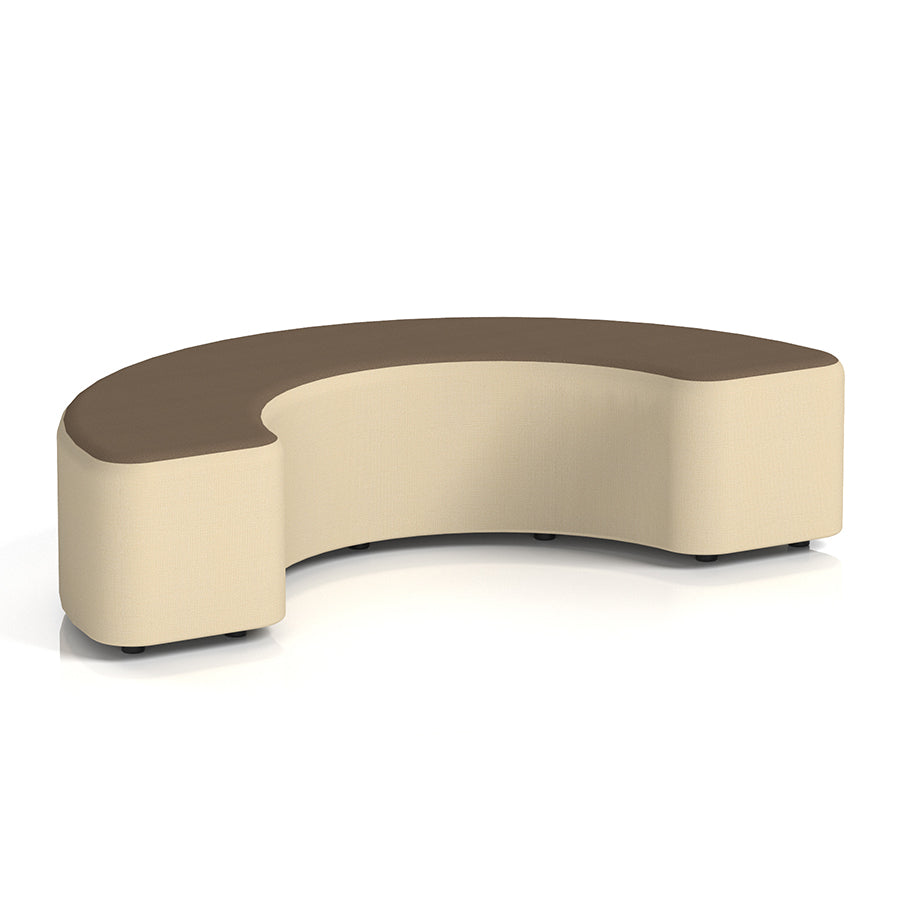 Harlestone Curved Stool in Two Tone - 180 degree curves