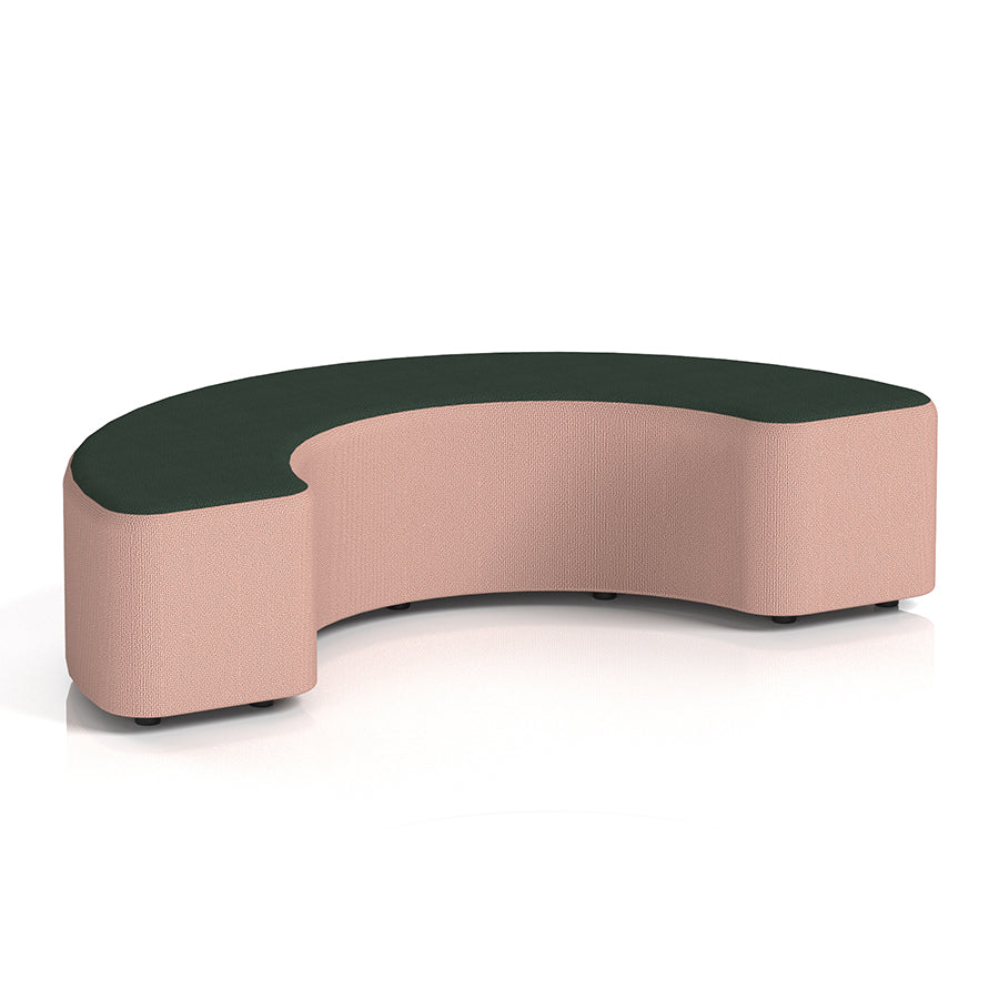 Harlestone Curved Stool in Two Tone - 180 degree curves