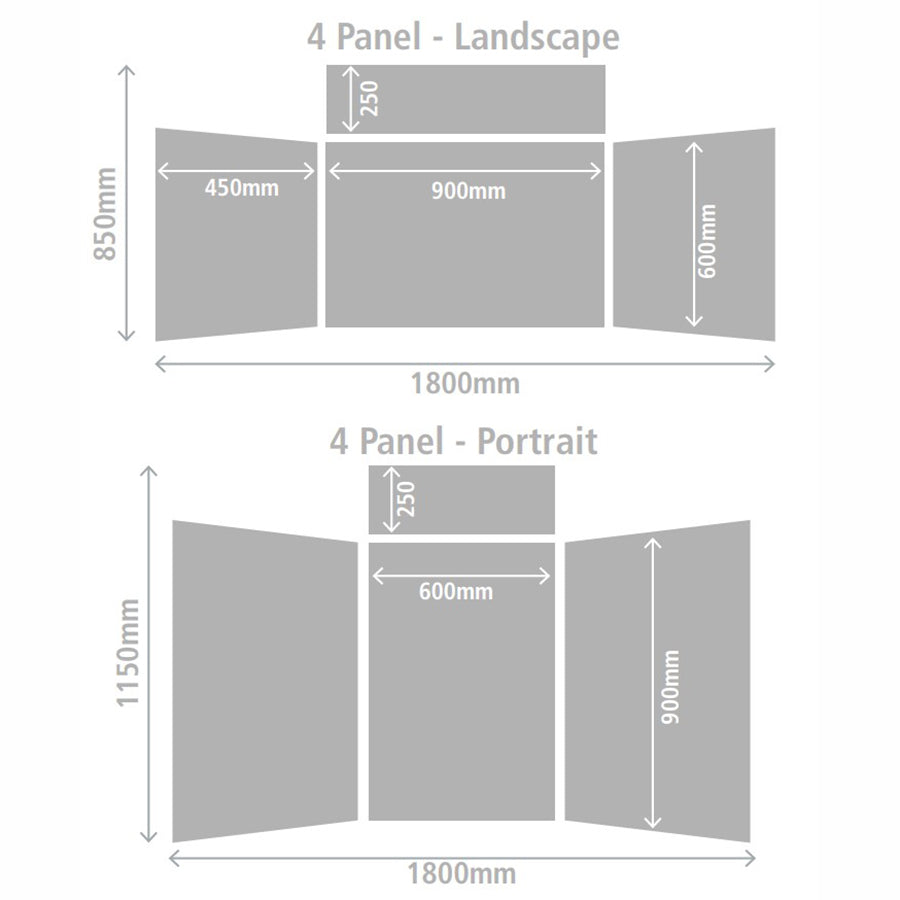 Fold-Up Display Screen - 4 Panels