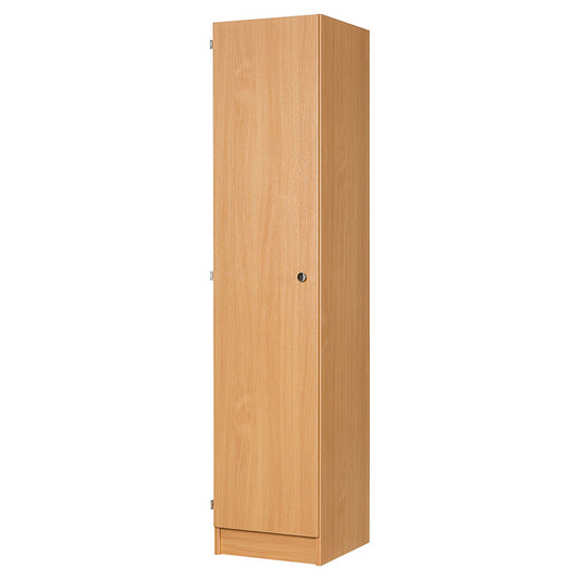 Secondary Height One Door Premium Wooden Locker - H1800mm Flat Top with knob handle