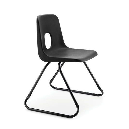 Series E Poly Skid Base Chair Black CS30471
