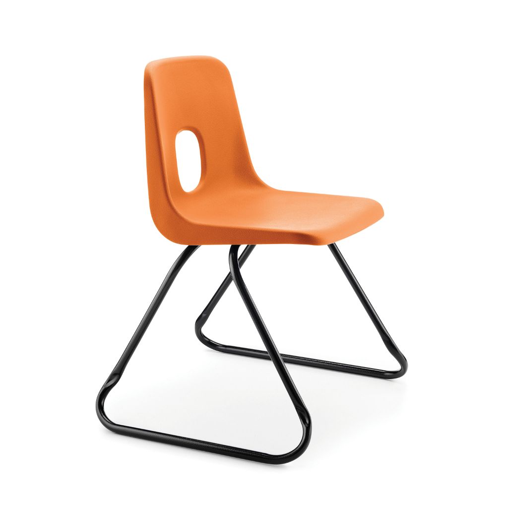 Series E Poly Skid Base Chair Orange CS30471