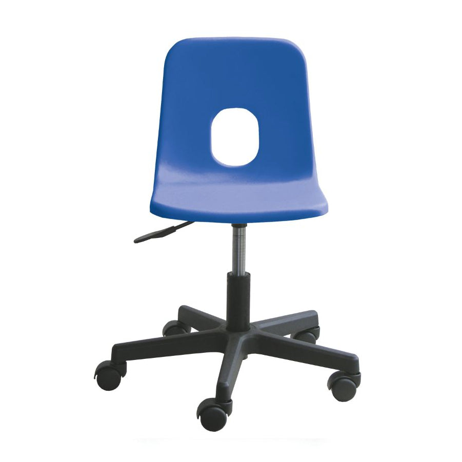 Series E Poly Swivel Chair with Castors Blue CS30300