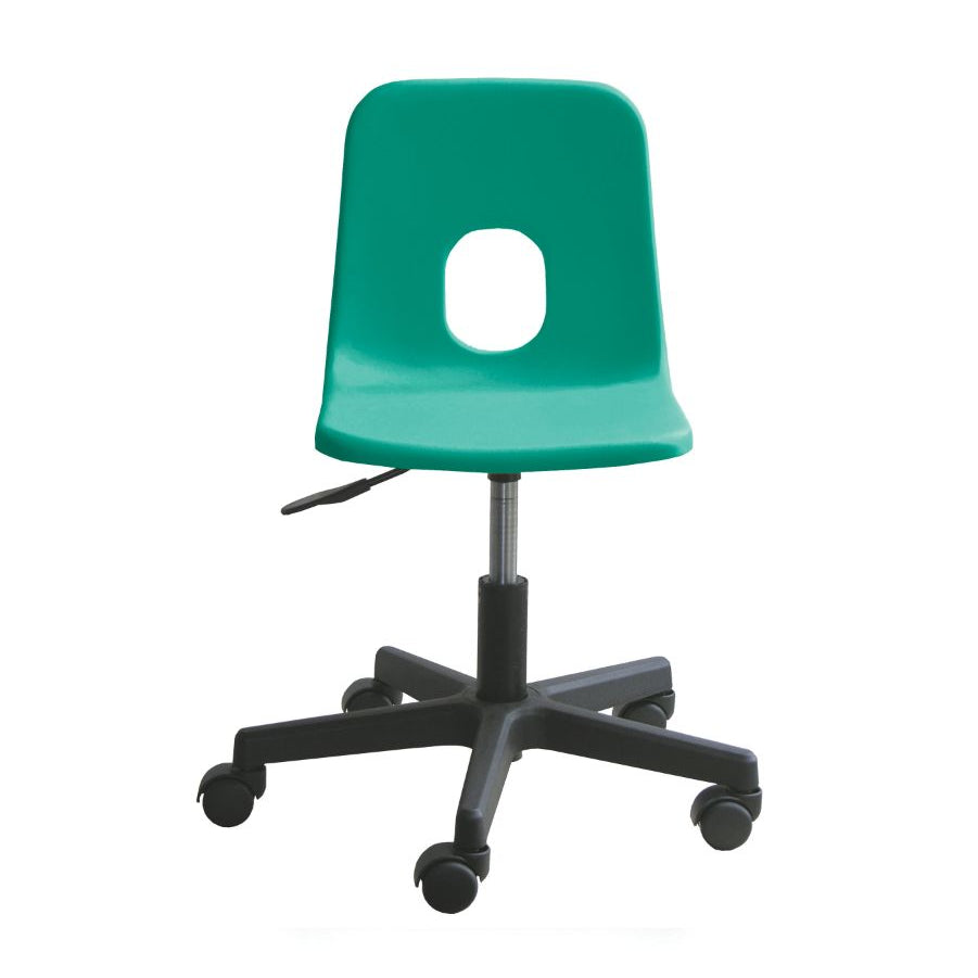 Series E Poly Swivel Chair with Castors Emerald CS30300