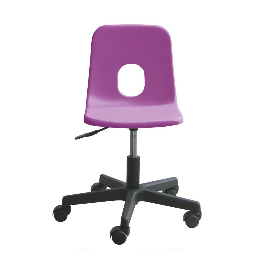 Series E Poly Swivel Chair with Castors Purple CS30300