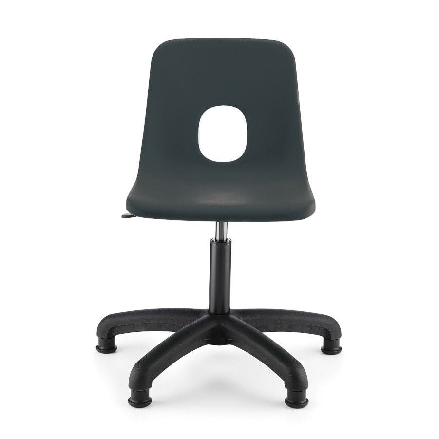 Series E Poly Swivel Chair with Glides Black CS30300