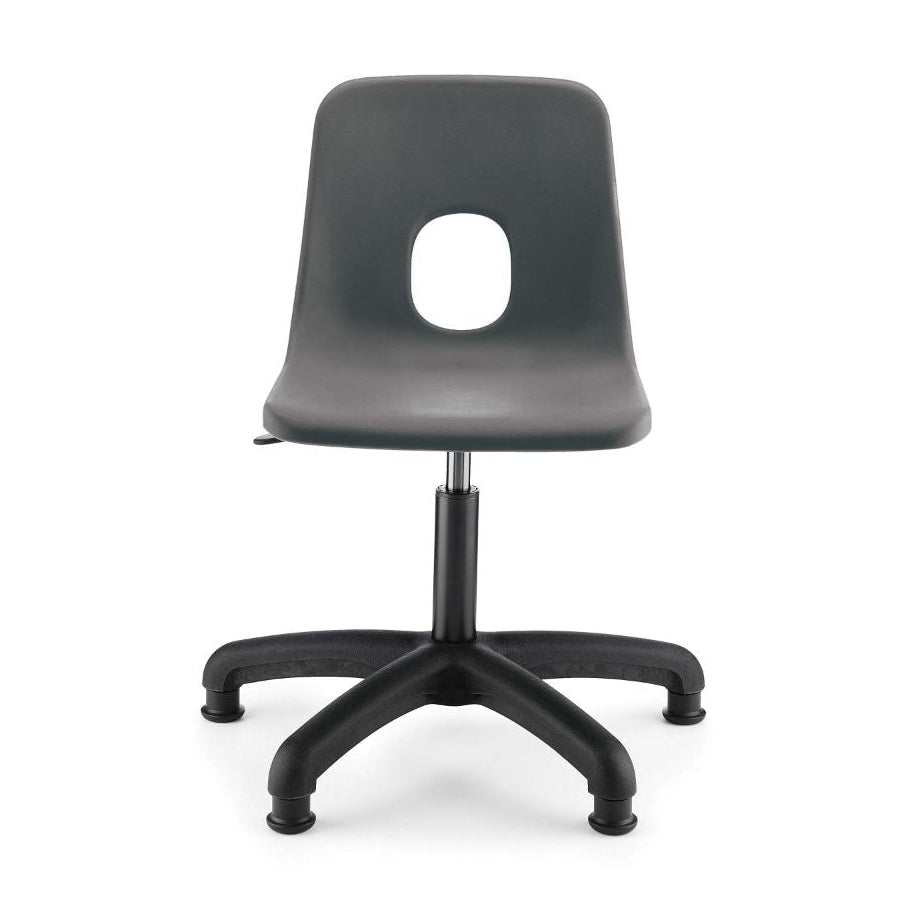 Series E Poly Swivel Chair with Glides Charcoal CS30300