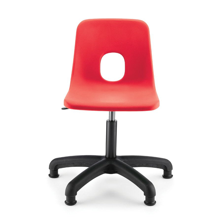 Series E Poly Swivel Chair with Glides Red CS30300