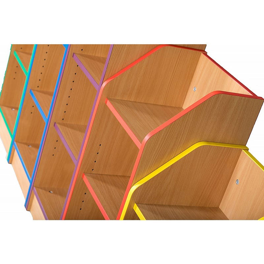 Smart Storage Folio 375mm Wide Slimline Library Bookcases angled view 
