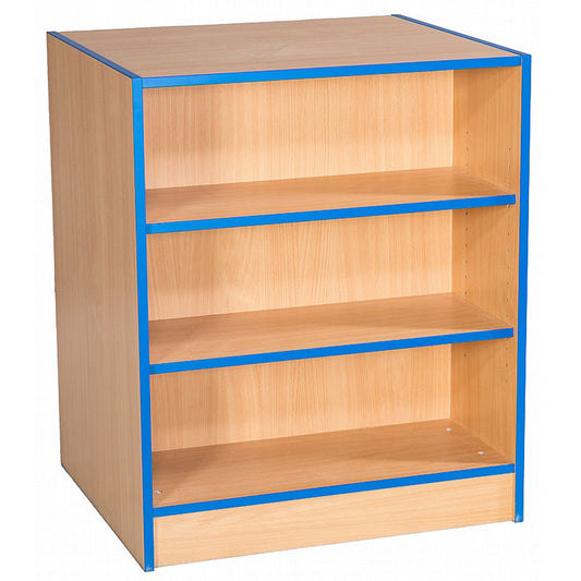 Smart Storage Folio 750mm Wide Double Sided Flat Top Library Bookcase with 2 shelves
