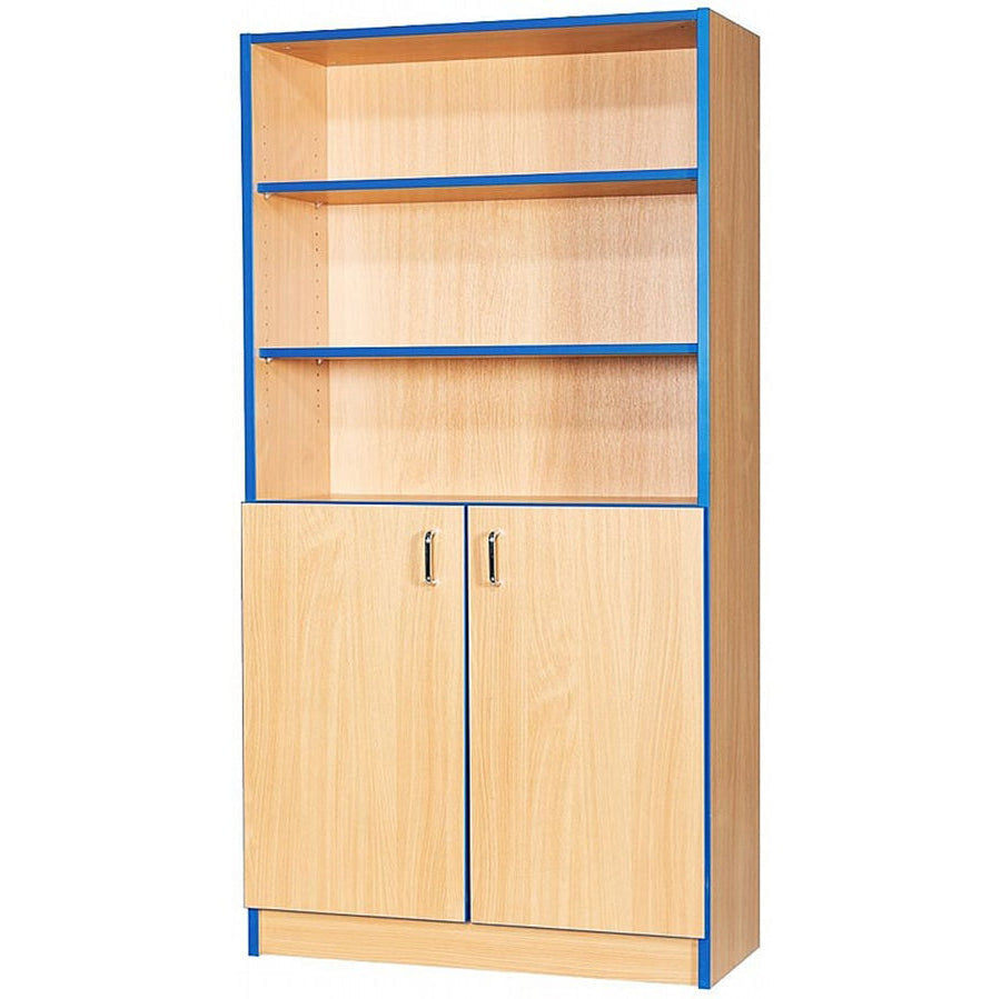 Smart Storage Folio 750mm Wide Library Flat Top Bookcase Cupboard with 2 external shelves