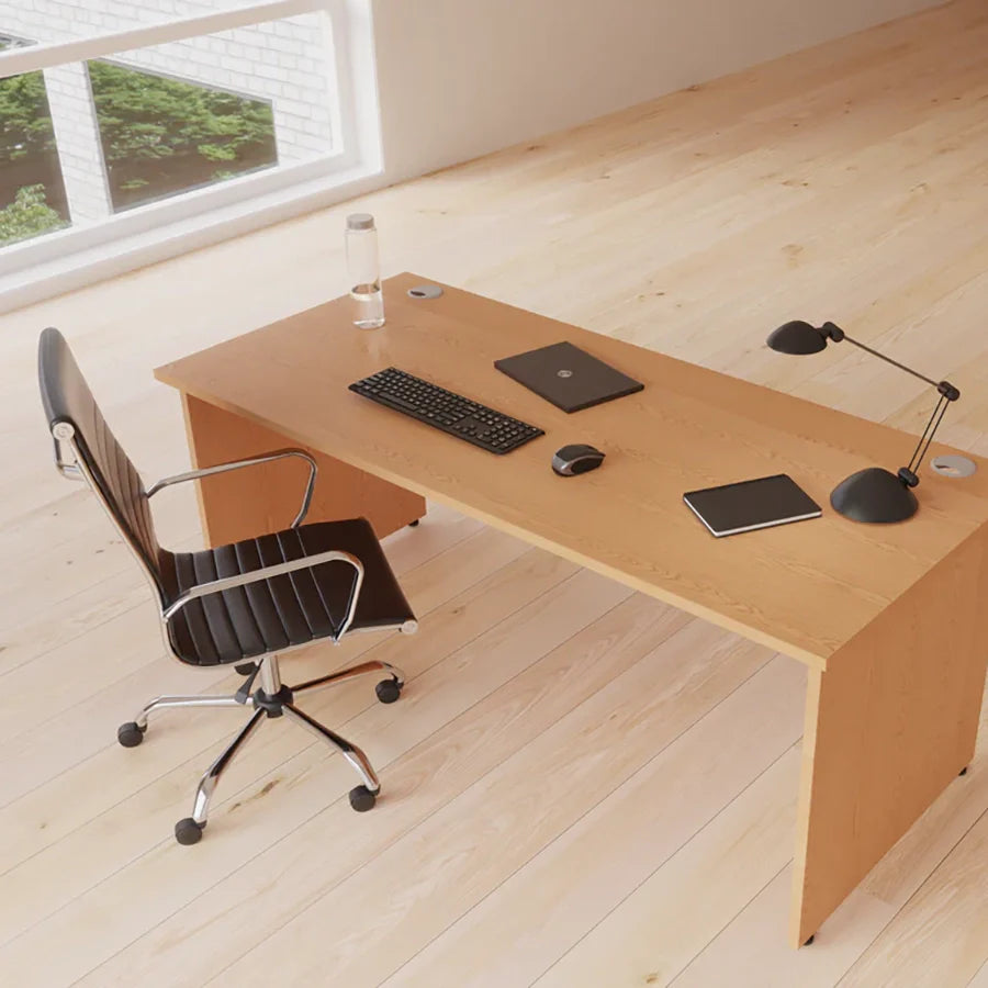 Nola Medium or High Back Black Faux Leather Office Chair