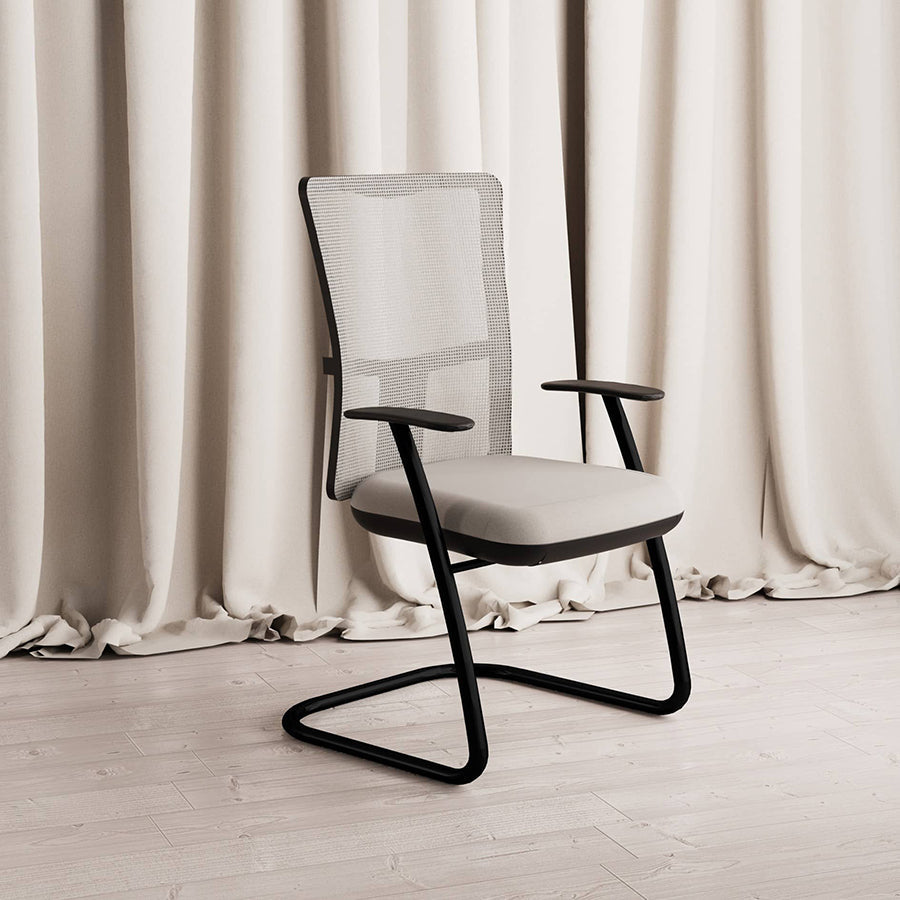 Summit E-Lite Visitor Chair with White Mesh Back and arms SCTEX160 CO63619 Render