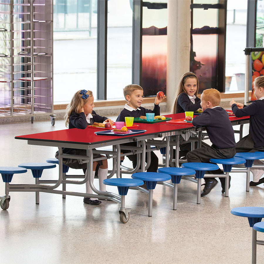 Rectangular Mobile Folding Table with 16 Seats