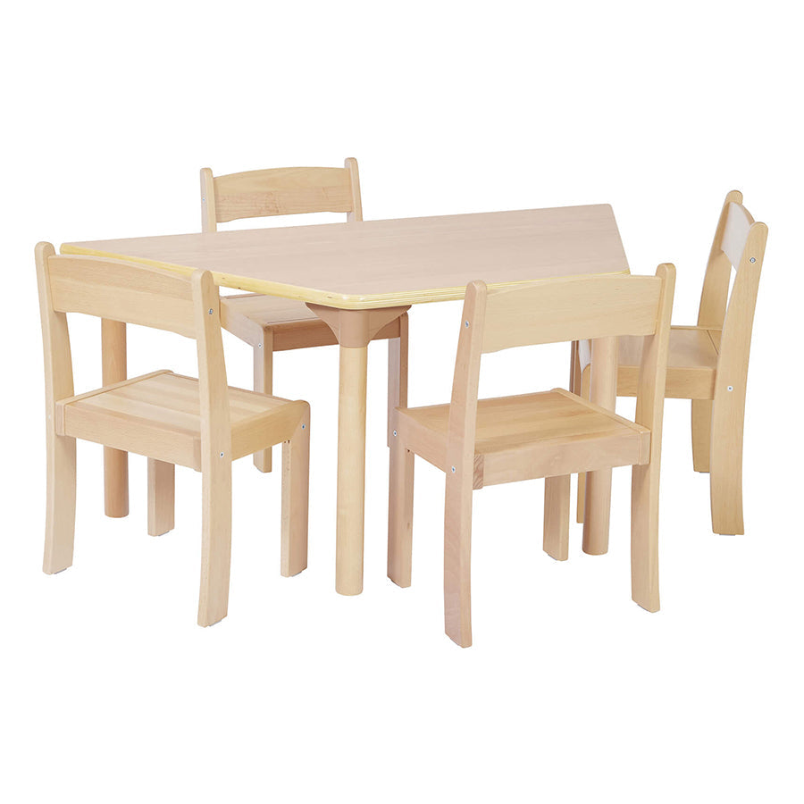 Beechwood Trapezoidal Table