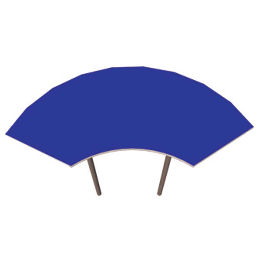 Cogent Classroom Table 1490x600 Curve Textured PU Edge