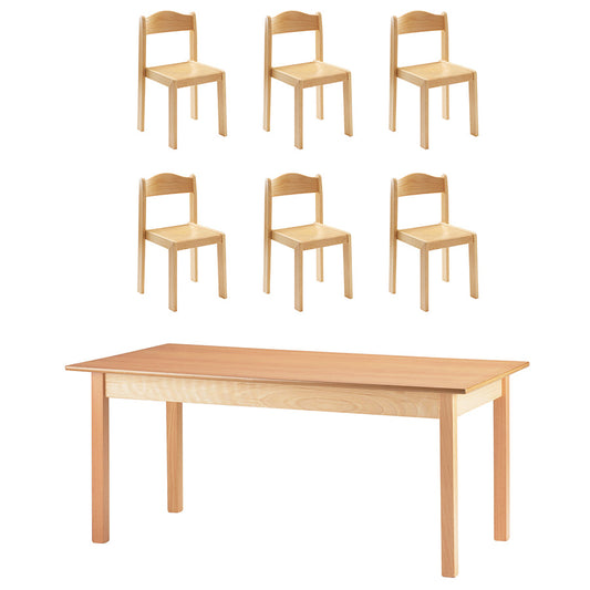 Bergen Rectangular Table & 6 Chairs