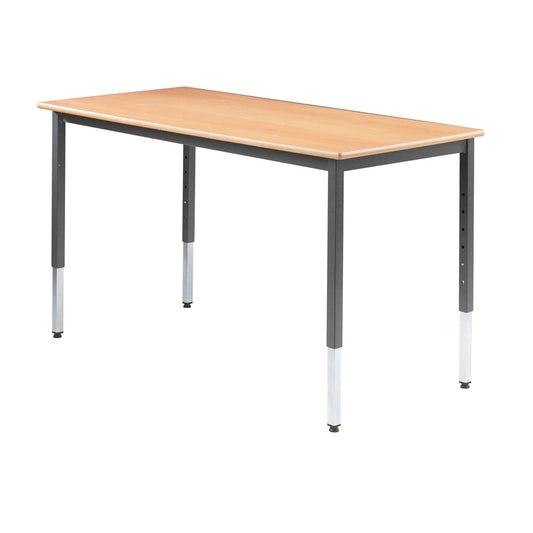 Morleys Fully welded Height Adjustable Classroom Table 1200x600 Rectangle MDF Edge