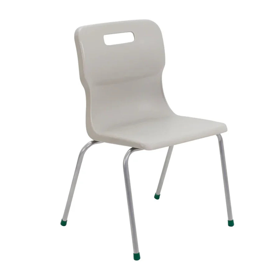 Titan 4 Leg Chair with Steel Frame and Grey Polypropylene Seat Size Mark 5 SH430mm