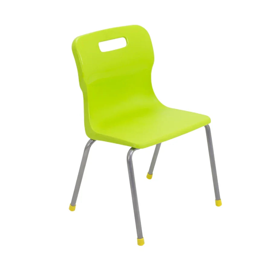 Titan 4 Leg Chair with Steel Frame and Lime Polypropylene Seat Size Mark 3 SH350mm