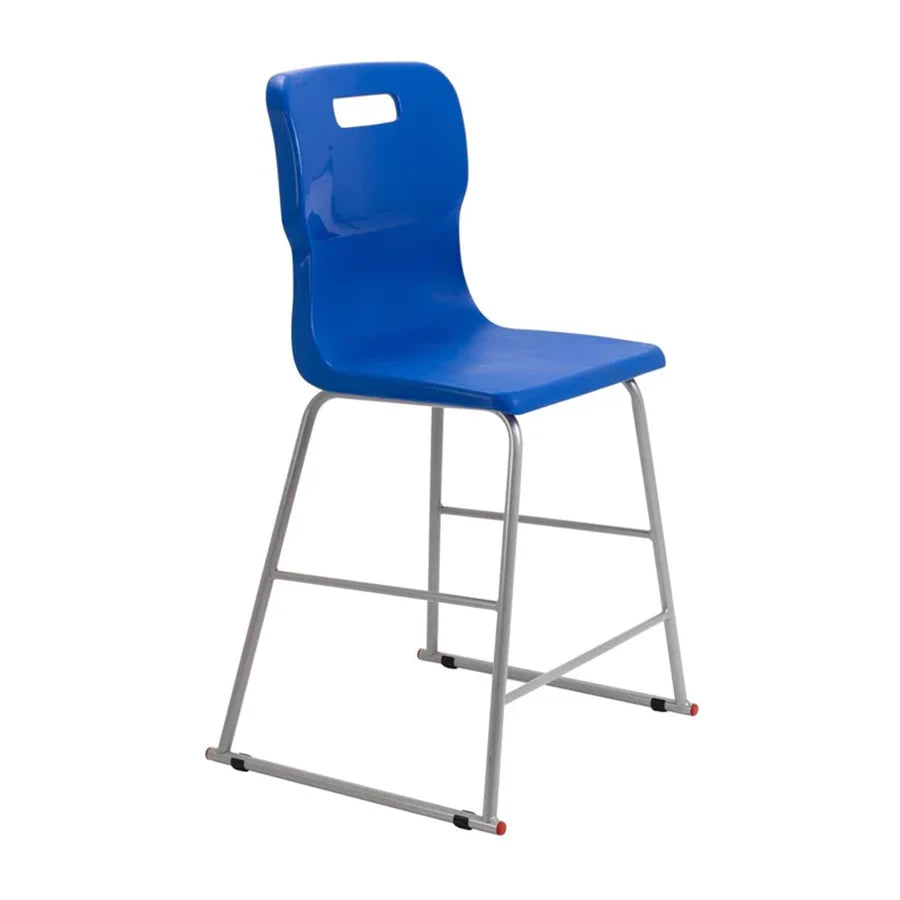 Titan High Chair Steel Frame and Polypropylene Seat Blue SH615mm