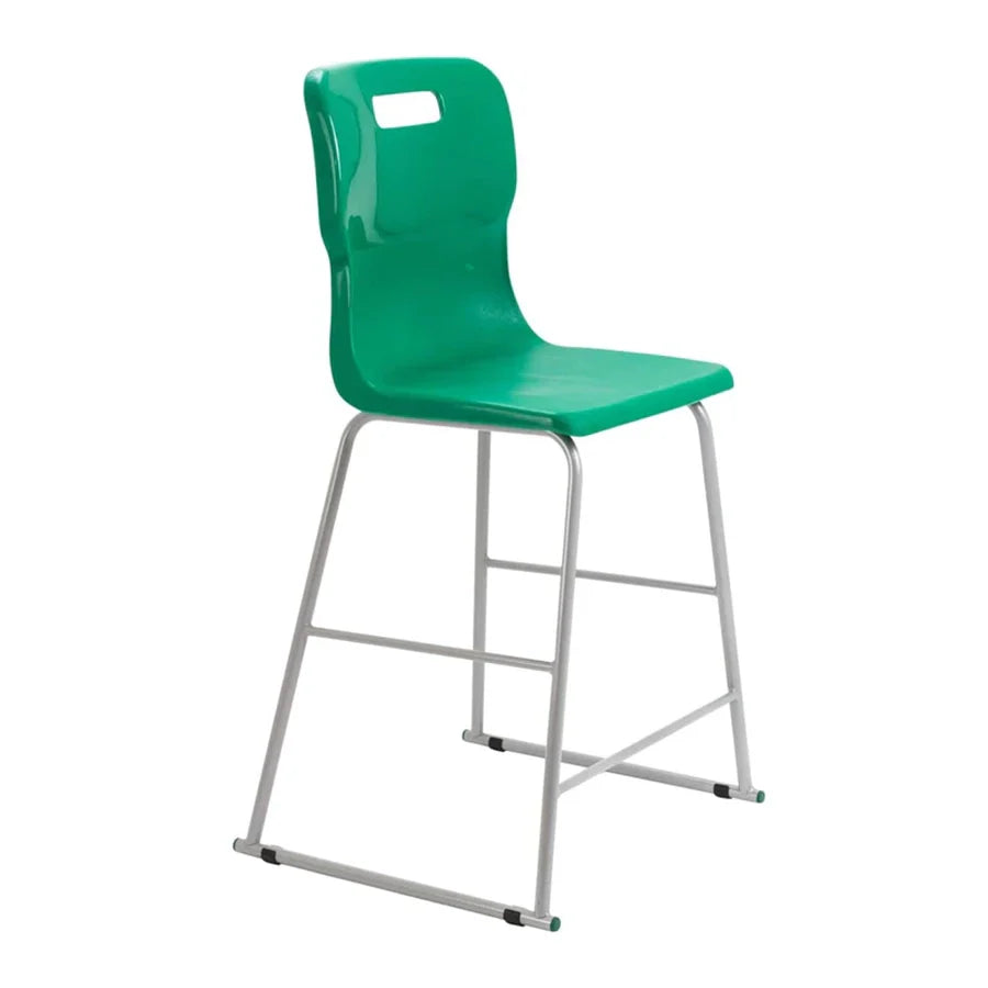 Titan High Chair Steel Frame and Polypropylene Seat Green SH615mm