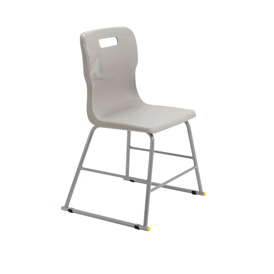 Titan High Chair Steel Frame and Polypropylene Seat Grey SH460mm