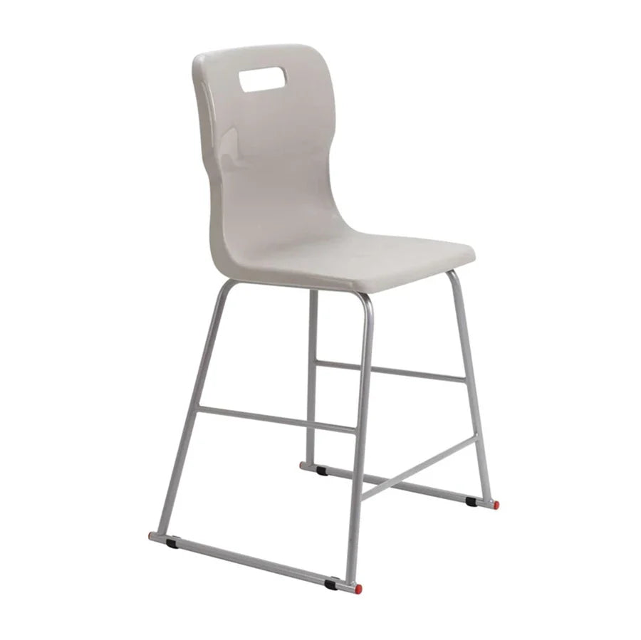 Titan High Chair Steel Frame and Polypropylene Seat Grey SH570mm