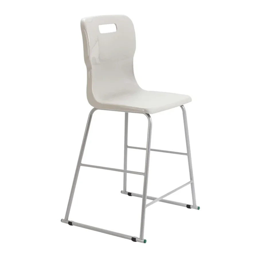 Titan High Chair Steel Frame and Polypropylene Seat Grey SH615mm