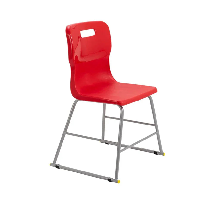 Titan High Chair Steel Frame and Polypropylene Seat Red SH460mm